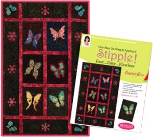 24634: DIME STP0050 Quilting & Applique Stipple! 7 Butterflies, 2 Flower Pattern, Quilt Blocks CD