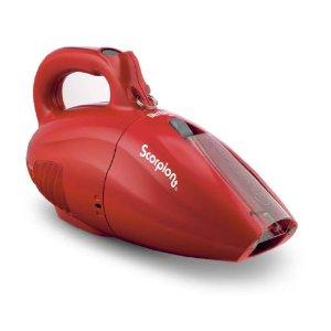 Dirt Devil SD20005RED, Scorpion Quick Flip Bagless Hand Vacuum - 7 amps, Red, 16' Cord, Crevice Tool, Dusting Brush, Hose, Shoulder Strap, Extension