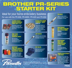 25501: Brother PRSK2 Starter Kit, PRS100, PR600-PR1050x, Babylock Embroidery Machines