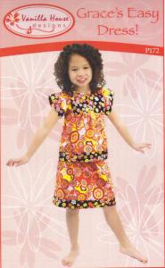 Vanilla House P172 Graces Easy Dress Pattern Sizes 2 to 8