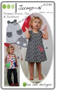 Olive Ann Designs  OAD57 Jump N' Dress/Romper Pattern sizes 1 through 6