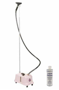 Jiffy PINK J-4000D Drapery Fabric Steamer with 7.5' Steam Hose and Bonus Tank Cleaner