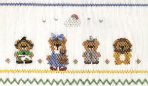 Little Memories Somebear over the Rainbow LM135 Smocking Plate