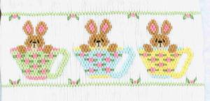 Cross-eyed Cricket  CEC116 Tea Time Hares Smocking Plate