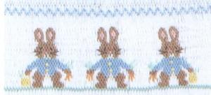 Cross-eyed Cricket  CEC112 Rabbits In Triplicate Smocking Plate
