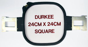Durkee PR2424SQ Square 9x9" Hoop & Brackets for Brother PR600 PR620 PR650 PR655 PR670, PR1000, PR1050, Babylock* Sews 8x8" or Split Designs up to 4x8"