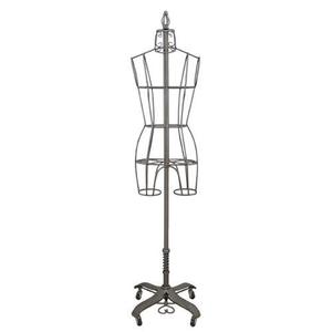 PGM, Pro, 901B, Antique, Metal, Wire, Dress, Form, Display, Mannequin, Raw, Steel, Color, 4, Wheel, Base, Adjustable, Height, Foot, Pedal, Sizes, 2, 4, 6, 8