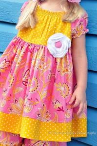 27339: Juvie Moon Tilly Peasant Dress Sewing Pattern Size 3/6mo to 12 Years