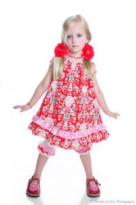 Juvie Moon Laila  Peasant Style  Dress Pattern Size 6 Mo to 12 Years