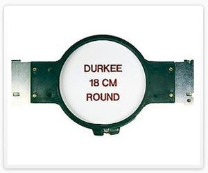 Durkee JN-18cm Round 6-3/4” Embroidery Hoop with Brackets for Janome MB4 Embroidery Machines