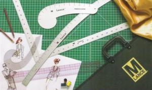 M Lance BCC-I-LAN 5 Pattern Rulers in Inches, Fashion Designers Kit + Case