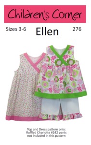 Children's Corner CC276 Ellen Sundress, Jumper, or Tunic Sewing Pattern sz 3-6