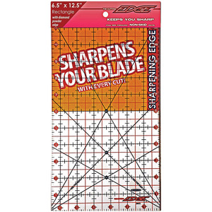 Sullivans 38202 Cutting Edge 6.5" x 12.5" Gridded Ruler, Blade Sharpener
