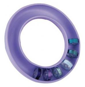 Blue Feather 8070B 20 Bobbin Saver Ring, Rubberized Holder, Lavender
