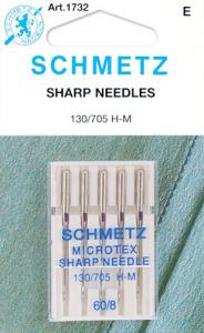 100 Pk. Schmetz Microtex Sharp 130/705H-M Sewing Machine Needles