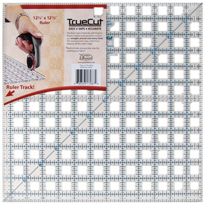 12.5" SQUA-TRUECUT RULER, Grace TrueCut GCTR12S 12.5" x 12.5" Square Ruler, True Cut Guide Track
