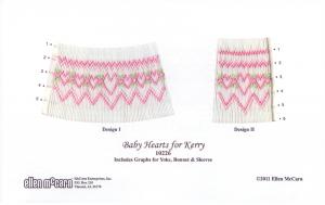 Ellen McCarn 10226 Baby Hearts For Kerry  Smocking Plate