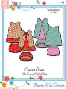 Bonnie Blue BBDP143 Summer Irene Dress Sewing Pattern Sizes 12Mo-3Yrs
