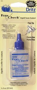 Dritz 399 Fray Check Seam Sealant, 3/4oz, Screw On Fine Tip Applicator 3/box