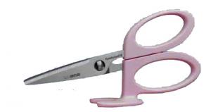 Kai PK2-GR 7 1/2" Pure Komachi2 Multi-Functional Kitchen Shears with a 2 3/4" Cutting Length, Pink Handle, High Carbon Stainless Steel Blades, Stand Up Shears, Cut Herbs
