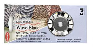 Kai 5045WBL 45 mm Rotary Cutter, Wavy Edge Blade, Japanese made tungsten steel blade