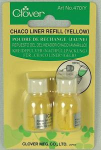 31144: Clover CL470/Y Chaco Liner Chalk Pencil Marking Powder Refills Yellow 2/PK, BOX OF 3 Equals 6