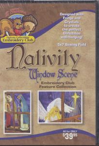 Dakota Collectibles F70423 Nativity Window Scene Embroidery Designs CD for 5 X 7" Hoops
