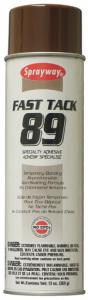 Sprayway SW089 Fast Tack Specialty Temporary Adhesive Spray A089, 20oz, 24 Can Case