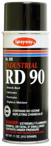 Sprayway, RD-90, Spray Lubricant, Use on Plastic or Metal, 16oz Cans, 12/Case