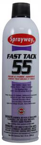 Sprayway SW055 FastTack Foam Fabric Spray Adhesive, 12 of 13oz Cans, Bonds Fabric to most Foam, Metal or Wood surfaces