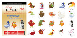 Dakota Collectibles 970425 Snow Birds Applique Multi-Formatted CD Embroidery Machine Designs