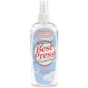Mary Ellens Best Press Clear Starch S60034 6oz (Six Ounce) Non Aerosol, Scent Free Spray Bottle, No Flake, Clog or White Residue! Fabric Stain Shield
