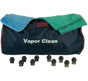 Vapor Clean Bonus Pack 10 Detail Brush Heads, Bag, 2 Micro Fiber Towels and Mop Pad for VaporClean II, IV, TR5, Pro5, Alfa, Pro6, Limatic, Magnum XP