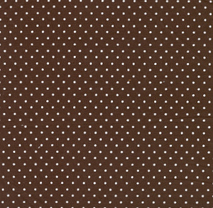 Fabric Finders #1259 Chocolate With White Dots  Print 15 Yd Bolt 9.34 A Yd 100% Cotton 60"