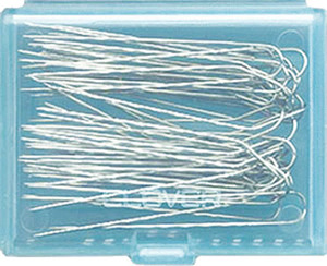 Clover CL240 Forked Steel Pins, 1.5" Long, Box of 35ct Count, Clover CL240 Forked Steel Pins, 1.5" Long, Fine 0.56mm Diameter, 35ct Count x 3 Boxes 105 Total for Sewing, Quilting, Drapery, Upholstery