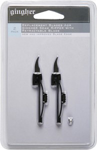 Gingher GG-5706 Seam Ripper Replacement Blades 2ct Count, Razor Sharp Knives for Gingher GG3779 Seam Ripper