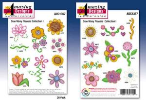 Amazing Designs Great Notions 1357 Sew Many Flowers Multi-Formatted CD