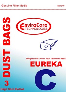 Eureka Replacement Er-14035 Paper Bag, Eur Style C   Mighty Mite Env 3Pk