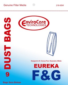 Eureka Replacement Er-14065-9 Paper Bag, Eur Style F&G Esp Models Env 9Pk