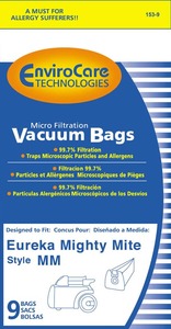EnviroCare 153-9Pk Eureka Replacement Paper Bags, Style MM Micro-Filter