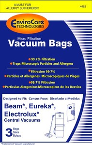 Eureka Replacement Er-1456 Paper Bag, Central Vac   Beam/Eureka/Lux Env 3Pk