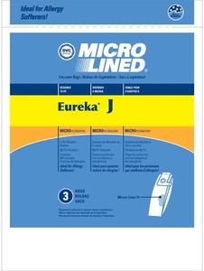 Eureka Replacement Er-1480 Paper Bag, Style J Uprt  2270 Microlined Dvc 3 Pk