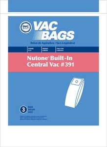 Nutone Replacement Nur-1400 Paper Bag, Nutone Oem Bag Number 391 Dvc 3Pk