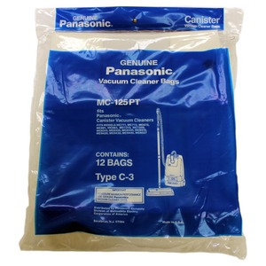 Panasonic P-Mc125Pt Paper Bags 12Pk, for Type C3 Canisters, Except 7080/7190