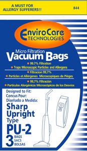 Sharp Shr-14353 Paper Bag, Sharp Type Pu2 Micro W/Closure Env 3Pk