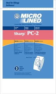 Sharp Shr-1445 Paper Bag, Pc-2 Canister Micro Filtration Dvc 3Pk