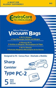 Sharp Shr-14455 Paper Bag, Sharp 63/7311 Can Env 5Pk