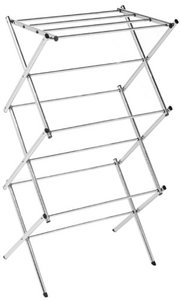 Polder Compact Accordion Clothes Drying Rack, Chrome