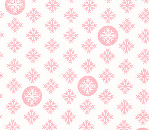 Fabric Finders 15 Yd Bolt 9.34 A Yd  1291 Pink Snowflakes Print 100 Percent Pima Cotton Fabric 60 inch