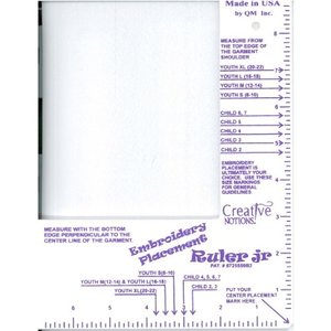 4901: Creative Notions ABC Embroiderers Little Buddy Template Placement Ruler